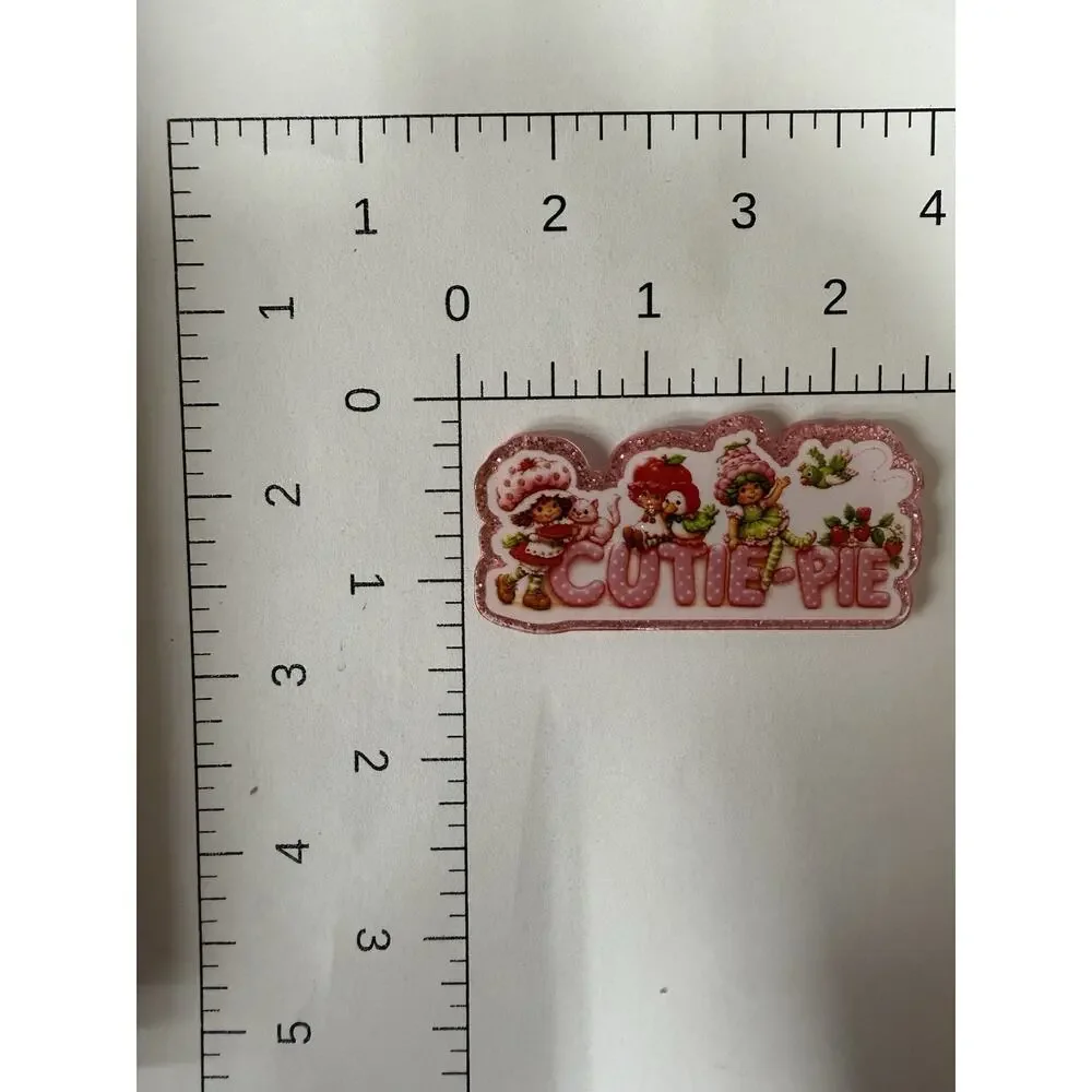 7 Pc Strawberry Shortcake - Cutie Pie Acrylic Flatbacks
